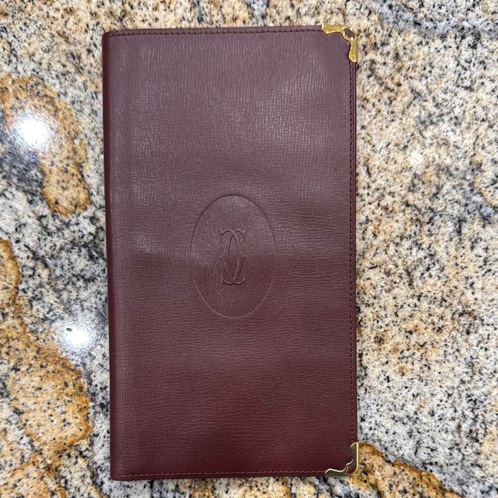 Cartier Burgundy Leather Wallet